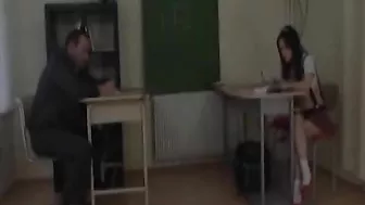 Hot German Schoolgirl Gets Screwed By Her Wild Teacher In The Classroom