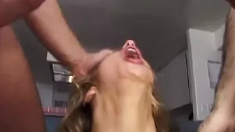 Hot Blonde French Destroyed In Gangbang Action