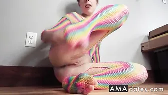 Rainbow Fishnet Fingering