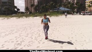 Therealworkout - Busty Blonde Rides Trainer After The Beach Session