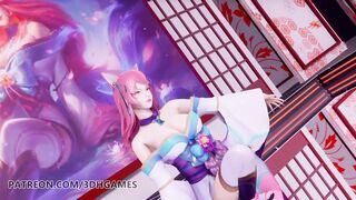 [Mmd] Lisa - Señorita Ahri Spirit Blossom Strip Dance And Sex