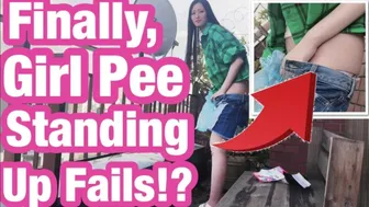 Fail To Girl Pee Standing Up!? Japanese Blowjob & Handjob, Piss, Uncensored, Amateur, Youtuber