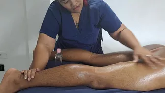 Mature Gives A Delicious Massage To A Rich Young Cock