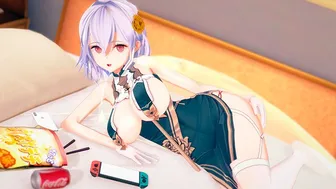 Azur Lane Sirius Sex With A Beautiful Girl. (3D Hentai)