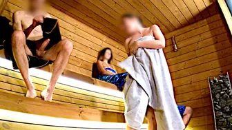 Sauna Adventure Pt1: I Show My Hard Cock To Three People In The Sauna