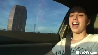 Courney James Flashing Tits On In Car