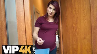 Red-Haired Pregnant Debtor Dragged Into Sex With Hung Collector